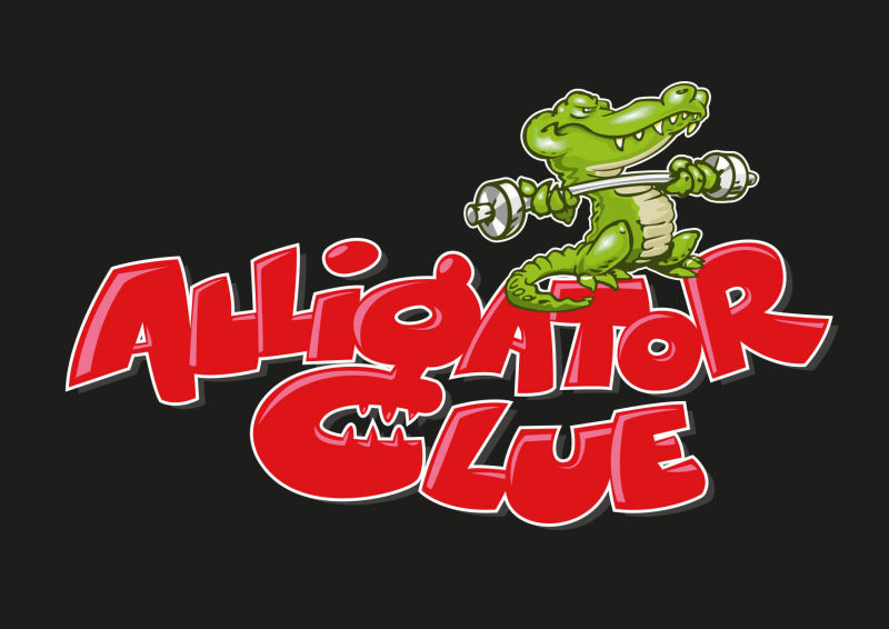 illustration alligator glue logo