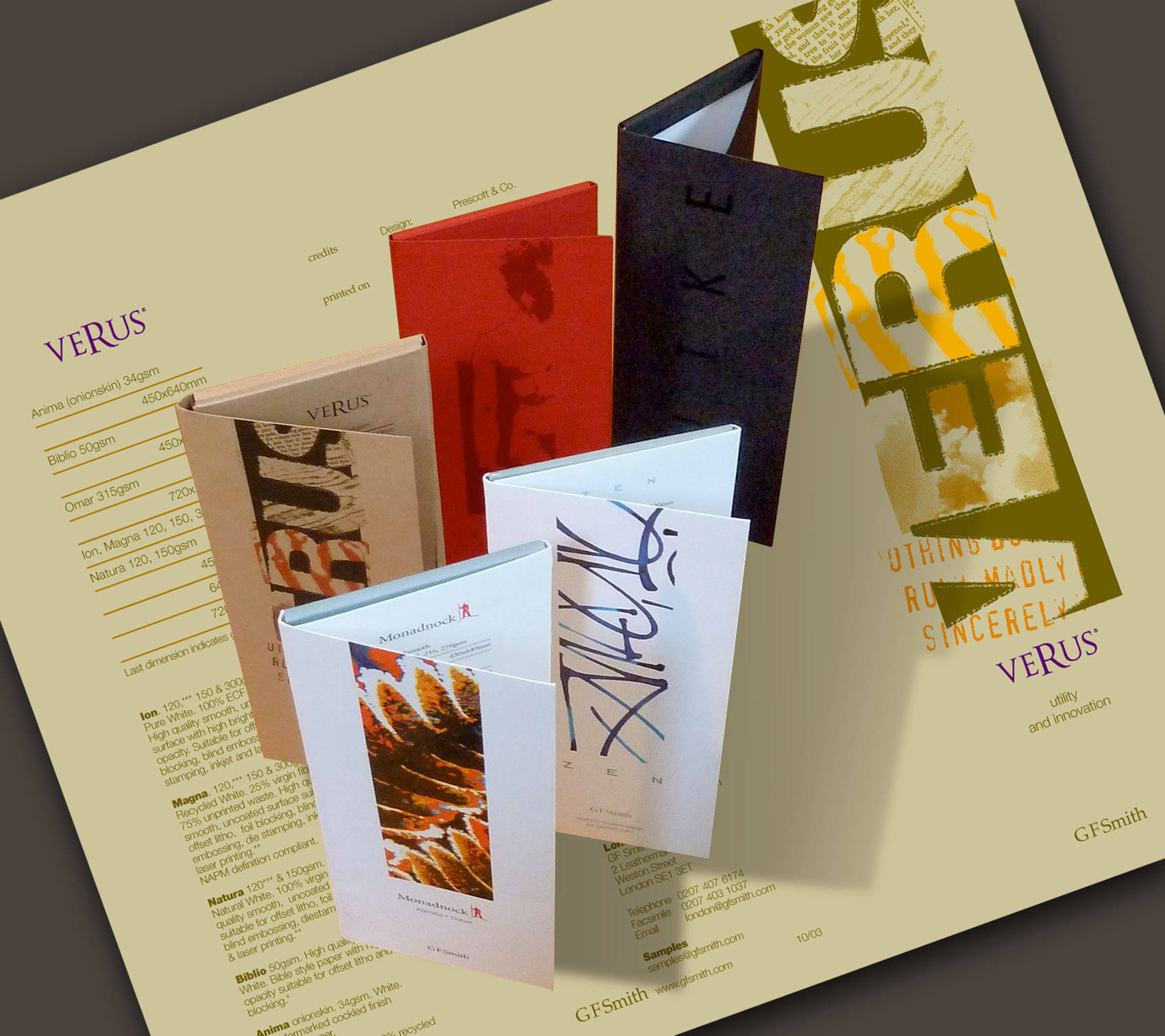 Paper packaging design GF Smith Samples