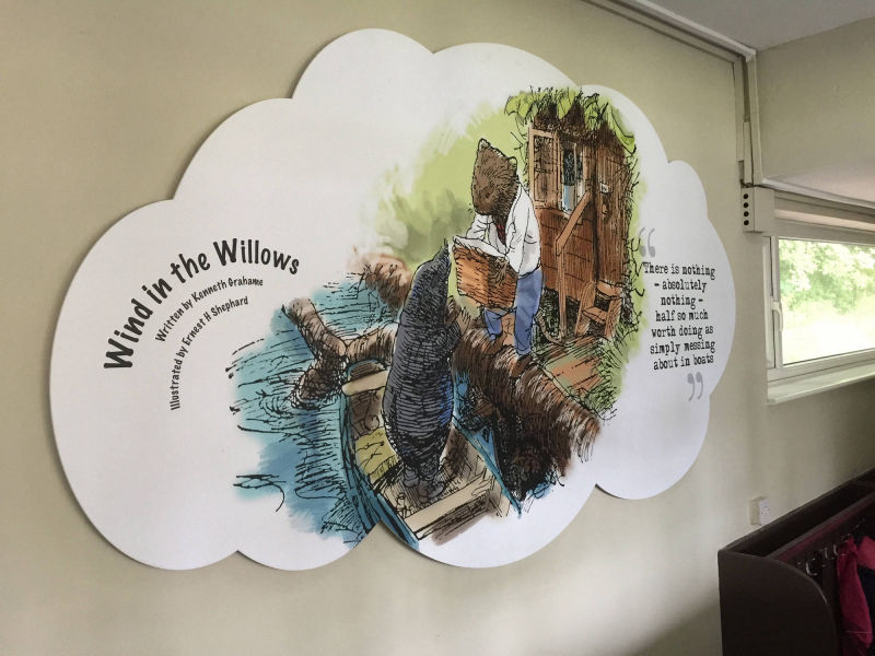 Wall graphics lancashire school designers