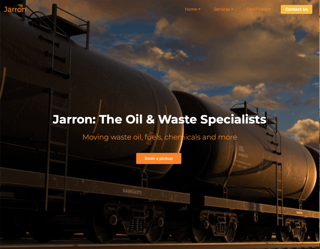 Oil Waste web design